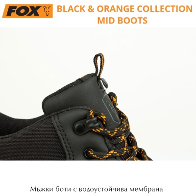Мъжки боти с водоустойчива мембрана Fox Collection Black/Orange Mid Boots