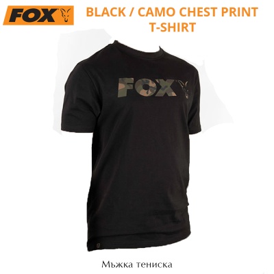 Мъжка тениска Fox Black / Camo Chest Print T-Shirt