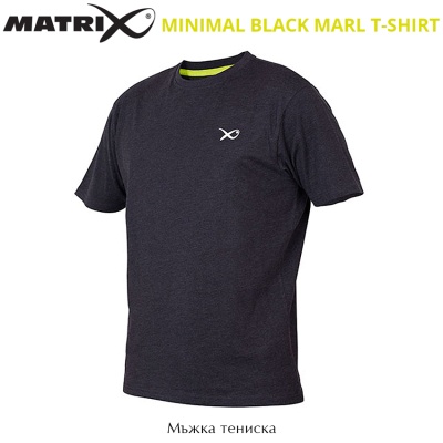 Matrix Minimal Black Marl Man's T-Shirt