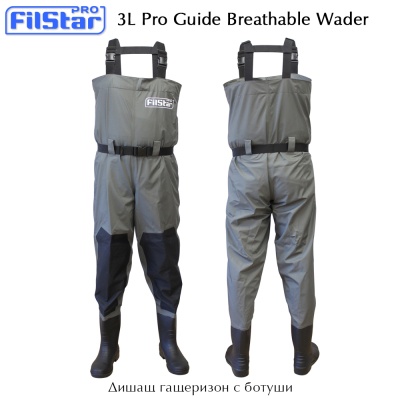 Breathable Wader with Boots Filstar 3L Pro Guide
