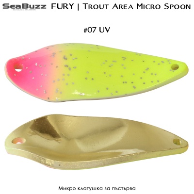 Sea Buzz FURY 4g | Trout Area Micro Spoon | #07 UV