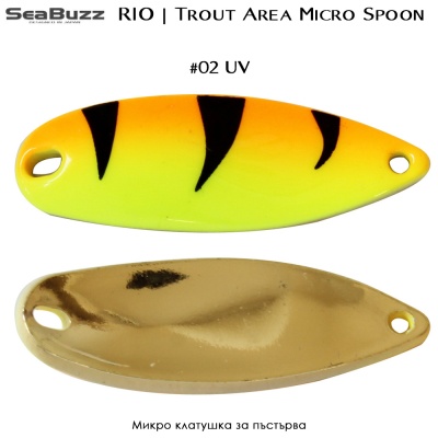 Sea Buzz RIO 3.2g | Trout Area Micro Spoon | #02 UV