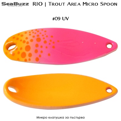 Sea Buzz RIO 3.2g | Trout Area Micro Spoon | #09 UV