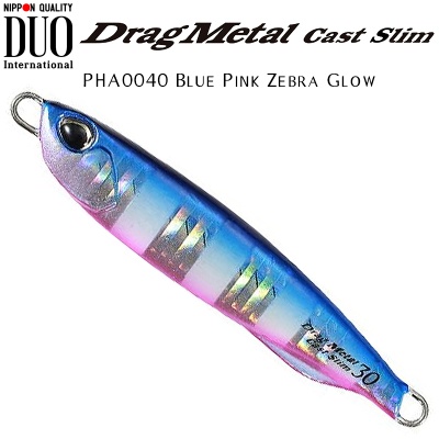 DUO Drag Metal CAST Slim | PHA0040 Blue Pink Zebra Glow