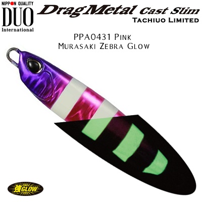 DUO Drag Metal CAST Slim 40g Tachiuo Limited | PPA0431 Pink Murasaki Zebra Glow