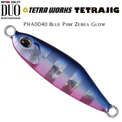 DUO Tetra Works Tetra Jig | PHA0040 Blue Pink Zebra Glow