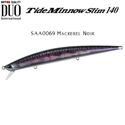 DUO Tide Minnow Slim 140 | SAA0069 Mackerel Noir