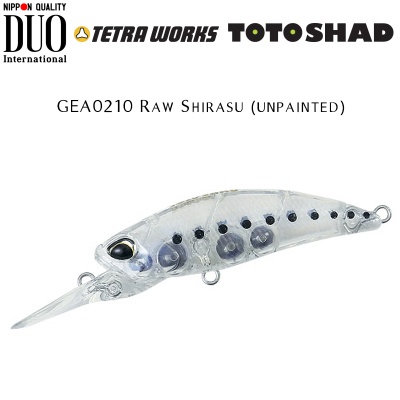 DUO Tetra Works Toto Shad 48S | GEA0210 Raw Shirasu (unpainted)