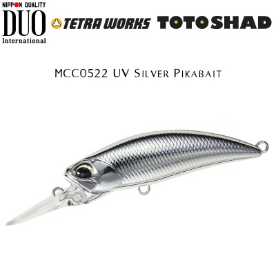 DUO Tetra Works Toto Shad 48S | MCC0522 UV Silver Pikabait