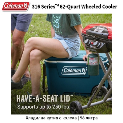 Coleman 316 Series™ 62-Quart Wheeled Cooler