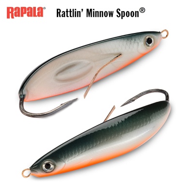 Rapala Rattlin Minnow Spoon 8см MBT | Металлический синий тигр
