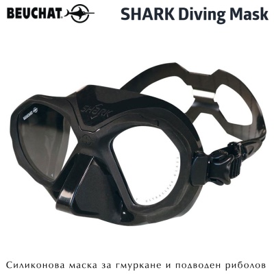 Beuchat Shark | Силиконова маска черна рамка
