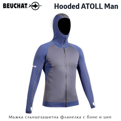 Beuchat Hooded ATOLL Man | Snorkeling UV Protection | Neoprene + Elastane