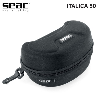 Seac Italica 50 | Силиконовая маска красная рамка