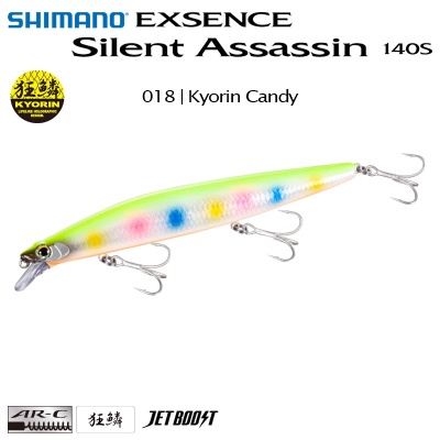 Shimano Exsence Silent Assassin 140S | XM-240N | 018 | Kyorin Candy