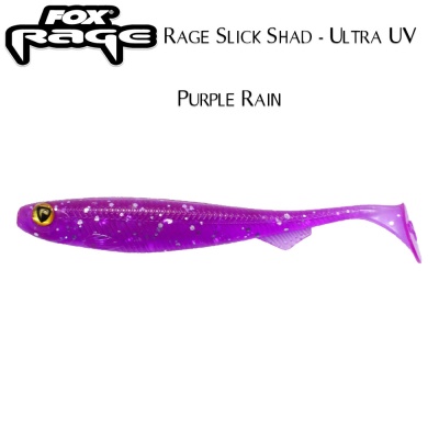 Fox Rage Slick Shad Ultra UV  Purple Rain