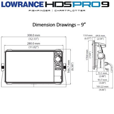 Lowrance HDS PRO 9 + Probe 3-в-1 Active Imaging HD