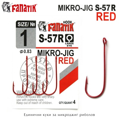 Fanatik S-57R Red Mikro Jig Hooks