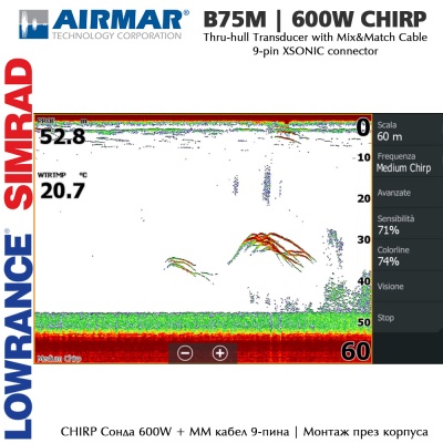 Airmar B75M + M&M Cable | Датчик 600W + кабель