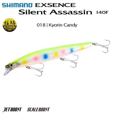 Shimano Exsence Silent Assassin 140F | XM-140N | 018 | Kyorin Candy