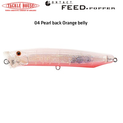  Tackle House FEED POPPER 04 Pearl back Orange belly