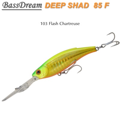 BassDream Deep Shad 85F | 103 Flash Chartreuse