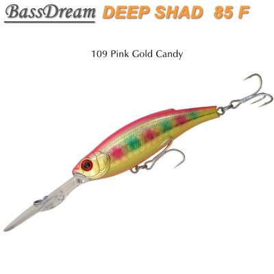BassDream Deep Shad 85F | 109 Pink Gold Candy