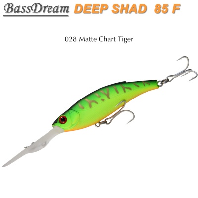 BassDream Deep Shad 85F | 028 Matte Chart Tiger