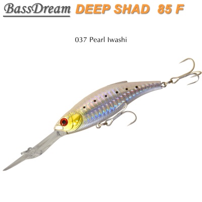 BassDream Deep Shad 85F | 037 Pearl Iwashi