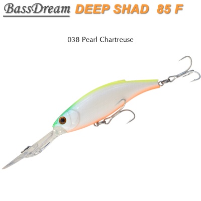 BassDream Deep Shad 85F | 038 Pearl Chartreuse