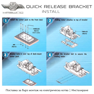 Haswing Quick Release Bracket | Поставка за бърз монтаж на ел.котва