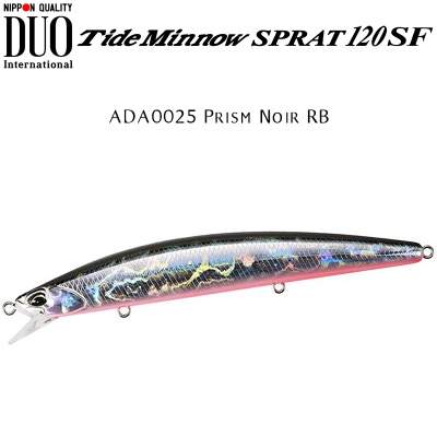 DUO Tide Minnow Sprat 120SF | ADA0025 Prism Noir RB