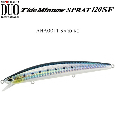 DUO Tide Minnow Sprat 120SF | AHA0011 Sardine