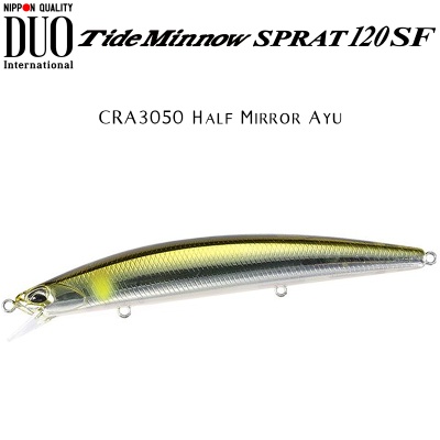 DUO Tide Minnow Sprat 120SF | CRA3050 Half Mirror Ayu