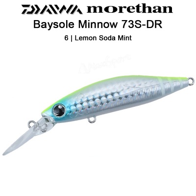 Daiwa Morethan Baysole Minnow 73S-DR | #6 Lemon Soda Mint
