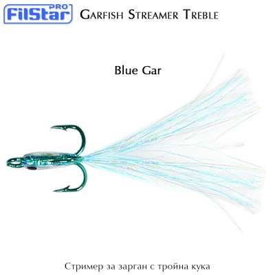 Garfish Streamer Treble | color Blue Gar