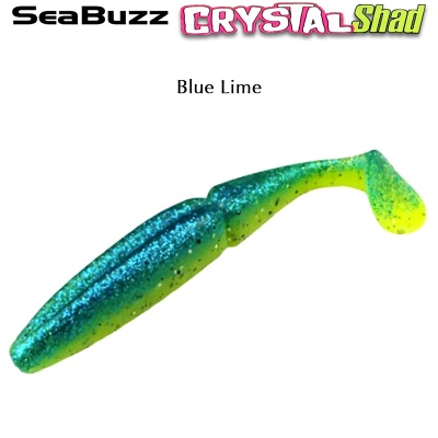 SeaBuzz Crystal Shad | Blue Lime