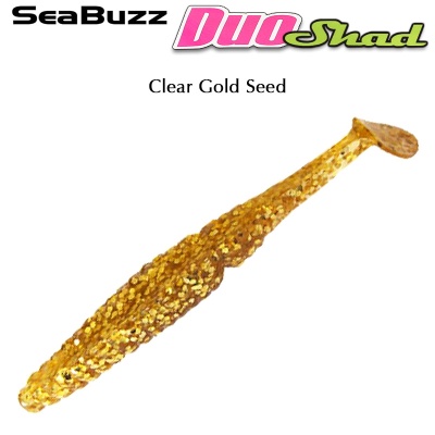 SeaBuzz Duo Shad | Clear Gold Seed