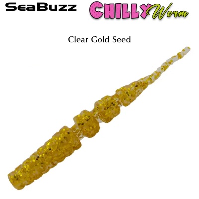 SeaBuzz Chilly Worm 4.2cm | Clear Gold Seed