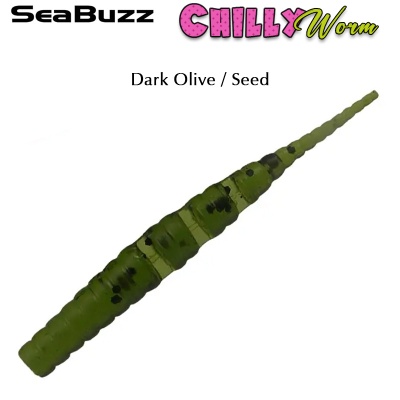 SeaBuzz Chilly Worm 4.2cm | Dark Olive / Seed