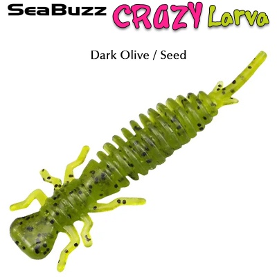 SeaBuzz Crazy Larva 5cm | Dark Olive / Seed
