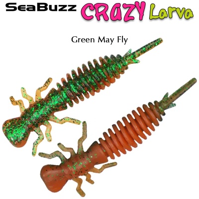 SeaBuzz Crazy Larva 5cm | Green May Fly