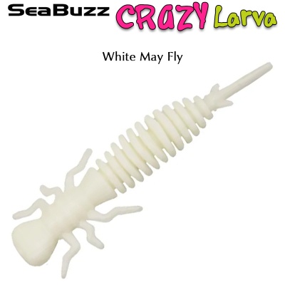 SeaBuzz Crazy Larva 5cm | White May Fly