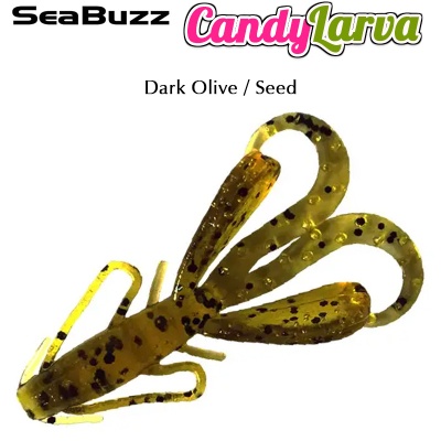 SeaBuzz Candy Larva 4.8cm | Dark Olive / Seed