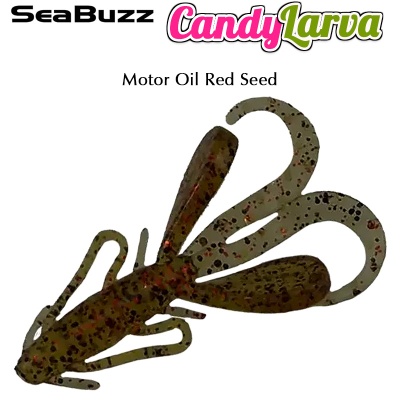 SeaBuzz Candy Larva 4.8cm | Motor Oil Red Seed