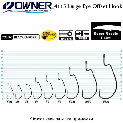 Owner 4115 | Large-Eye Offset Hook 