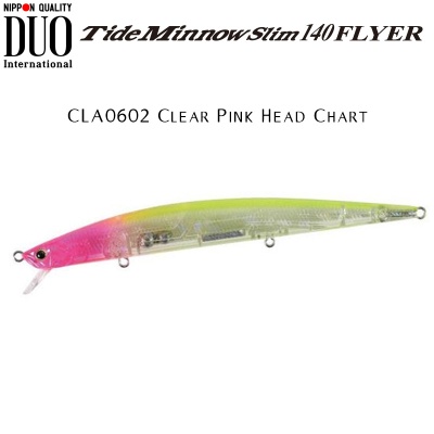 DUO Tide Minnow Slim 140 FLYER | CLA0602 Clear Pink Head Chart