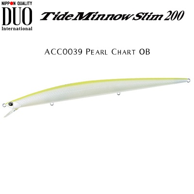 DUO Tide Minnow Slim 200 ACC0039 Pearl Chart OB